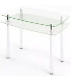 Glass dining table D-07-1 with tempered glass and chrome legs order